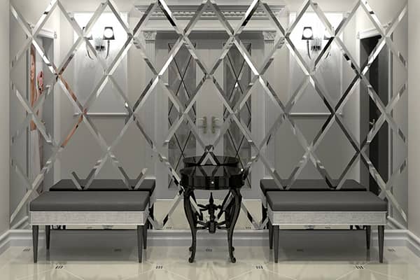 Фото фацет на зеркале